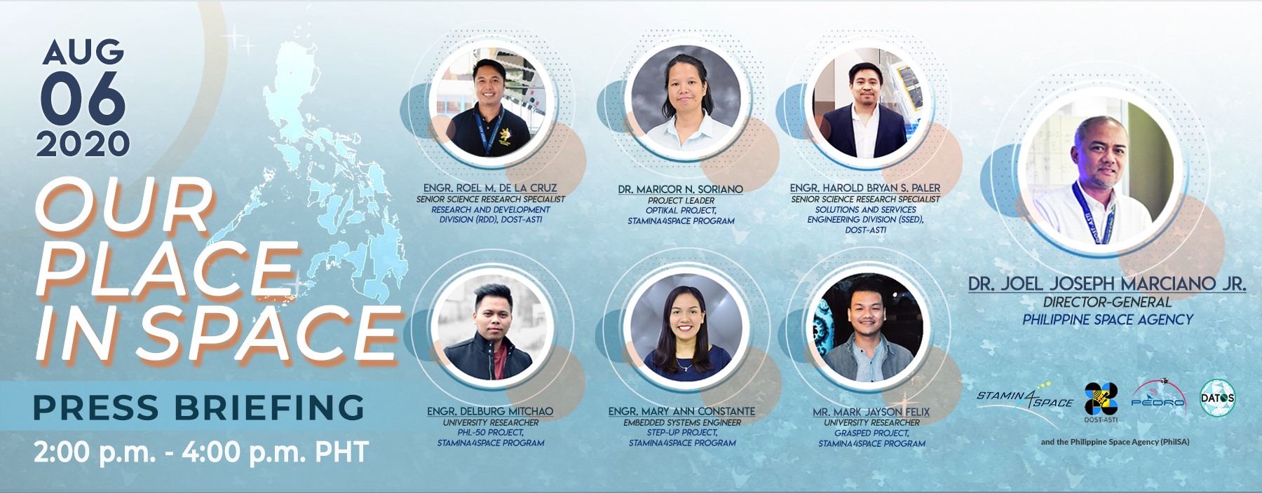 Lineup of presentations and presenters